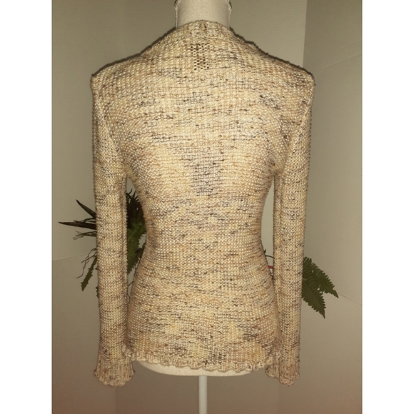 BCBGMaxAzria EarthTones Knit Button Down Sweater - Picture 6 of 8